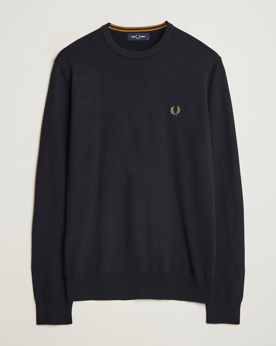 Uomini | Maglieria | Fred Perry | Classic Crew Neck Jumper Navy