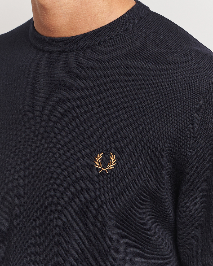 Uomini | Maglieria | Fred Perry | Classic Crew Neck Jumper Navy