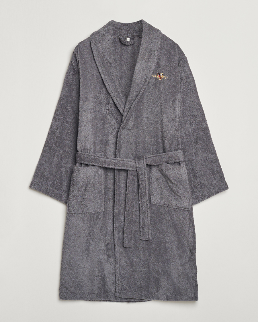 Uomini | GANT Archive Shield Terry Robe Anchor Grey | Gant | Archive Shield Terry Robe Anchor Grey