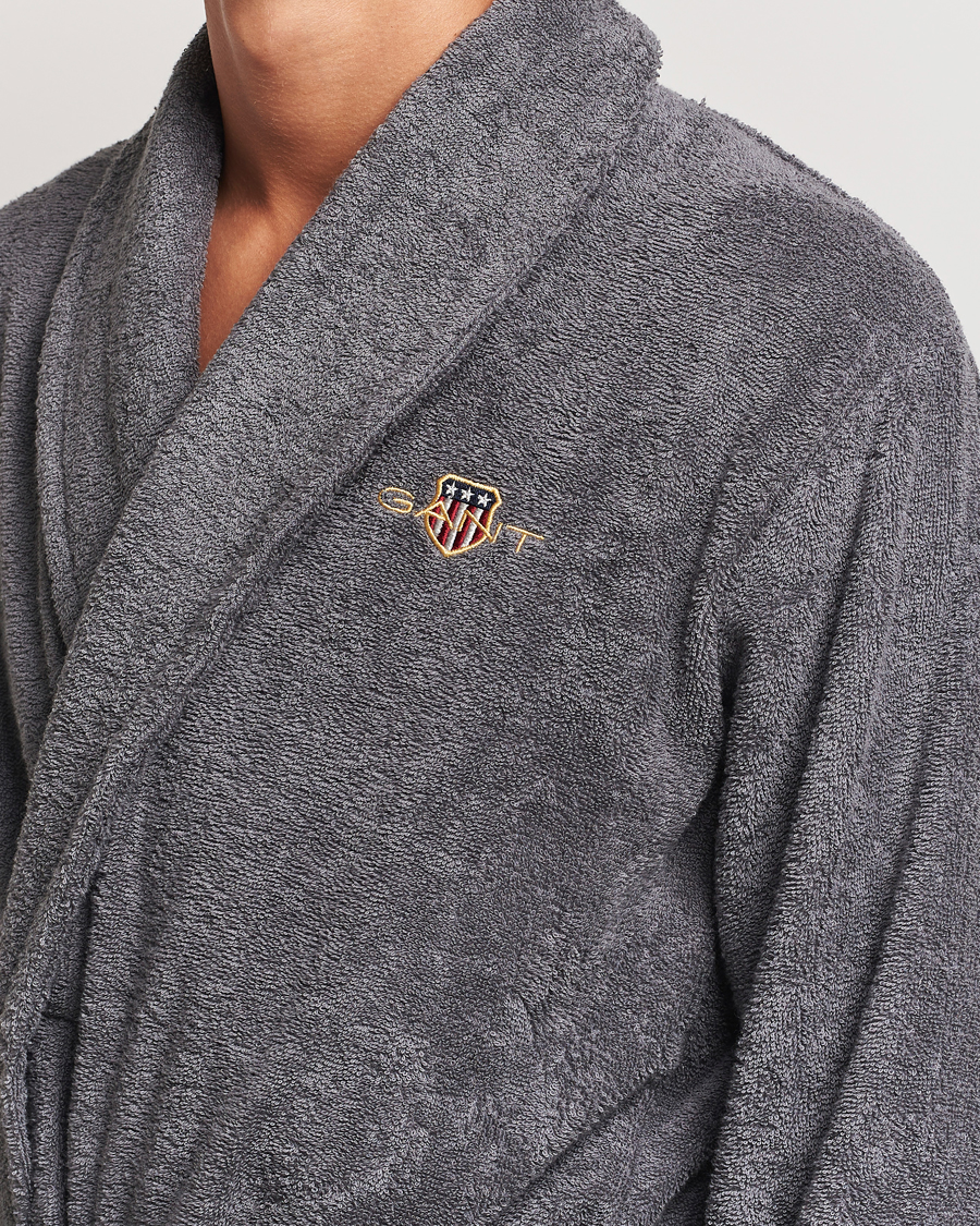 Uomini | GANT Archive Shield Terry Robe Anchor Grey | Gant | Archive Shield Terry Robe Anchor Grey