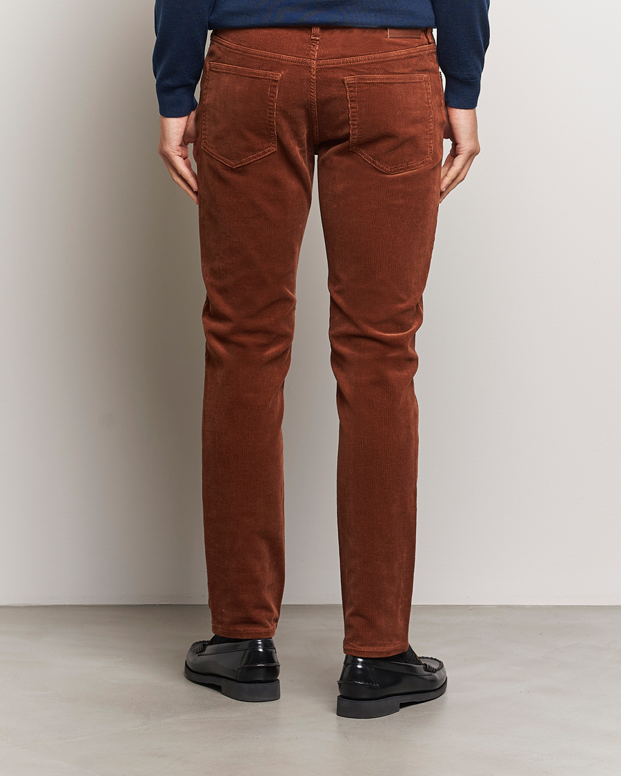 Uomini | Pantaloni | Gant | Cord 5-Pocket Jeans Chocolate Brown