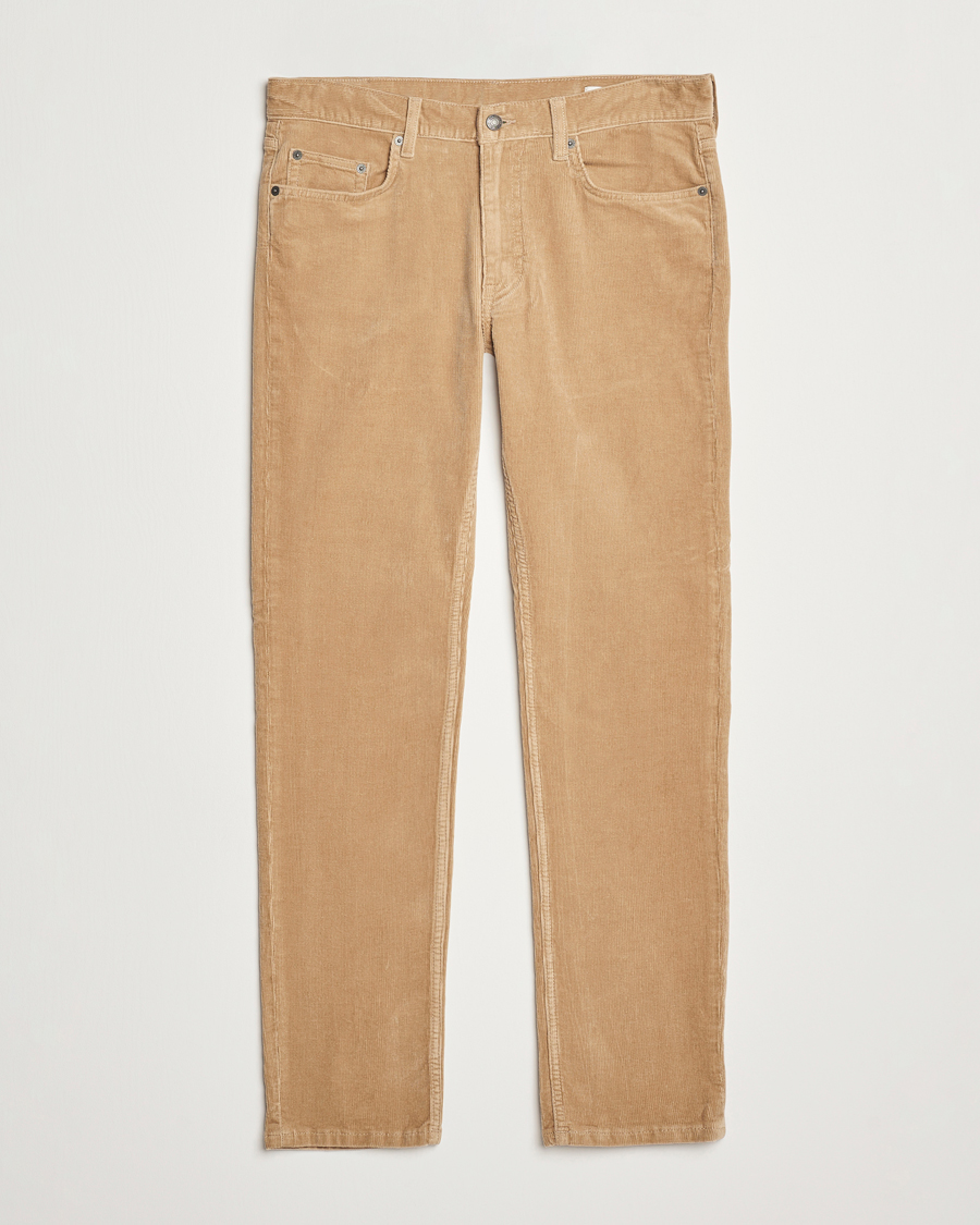 Uomini | Pantaloni | Gant | Cord 5-Pocket Jeans Dark Khaki