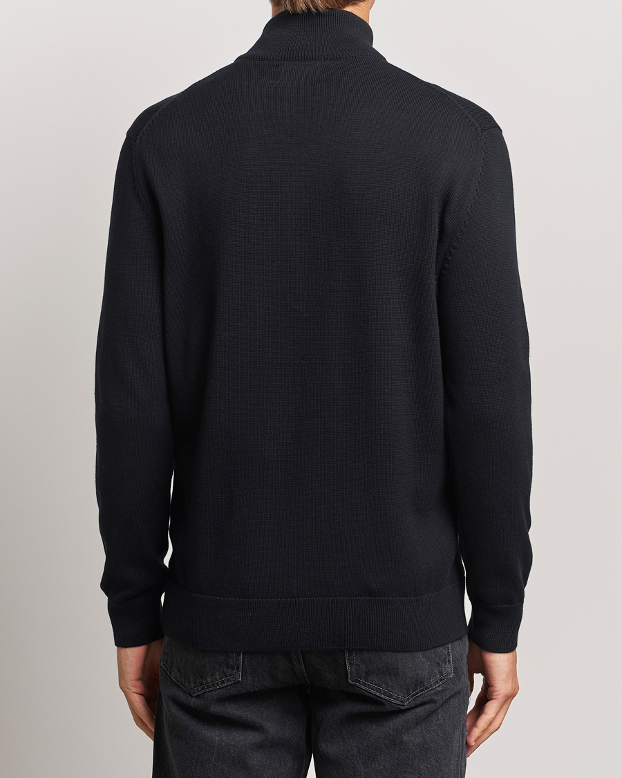 Uomini | Maglieria | GANT | Cotton Full Zip Cardigan Black