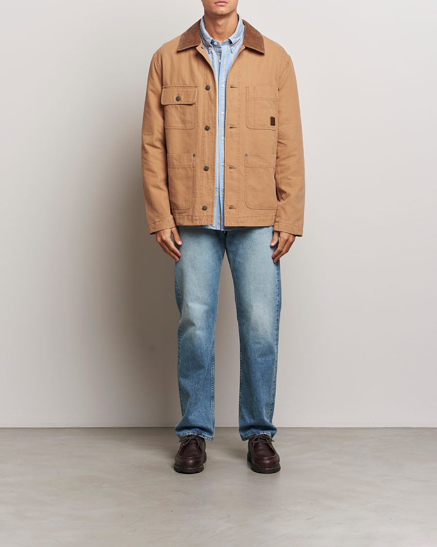 Uomini | Giacche | Gant | Cotton Work Jacket Roasted Walnut