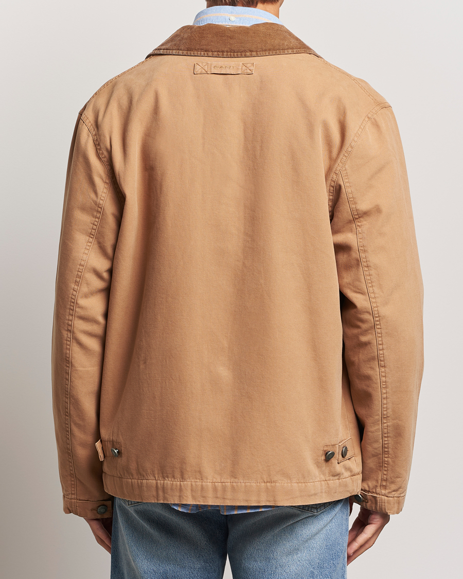 Uomini | Giacche | Gant | Cotton Work Jacket Roasted Walnut