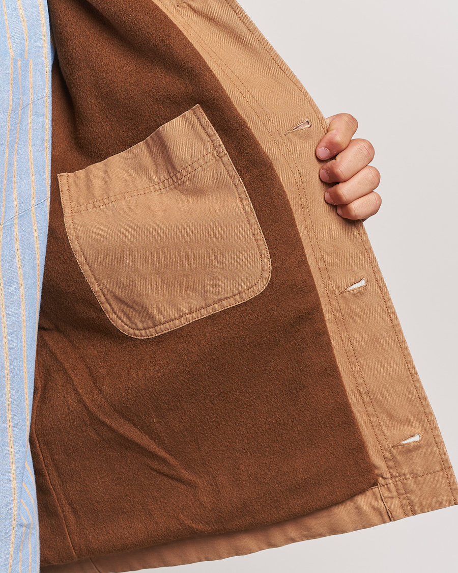 Uomini | Giacche | Gant | Cotton Work Jacket Roasted Walnut