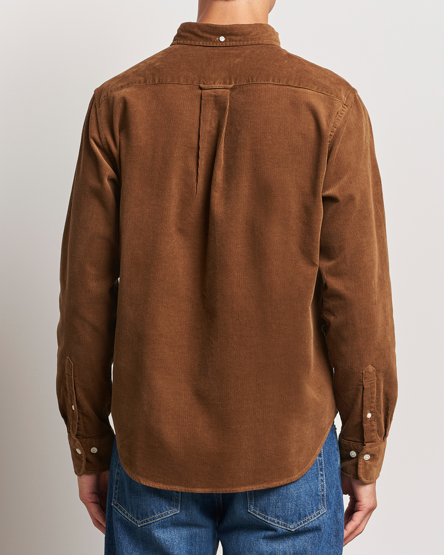 Uomini | Camicie | Gant | Regular Fit Corduroy Shirt Brown Melange