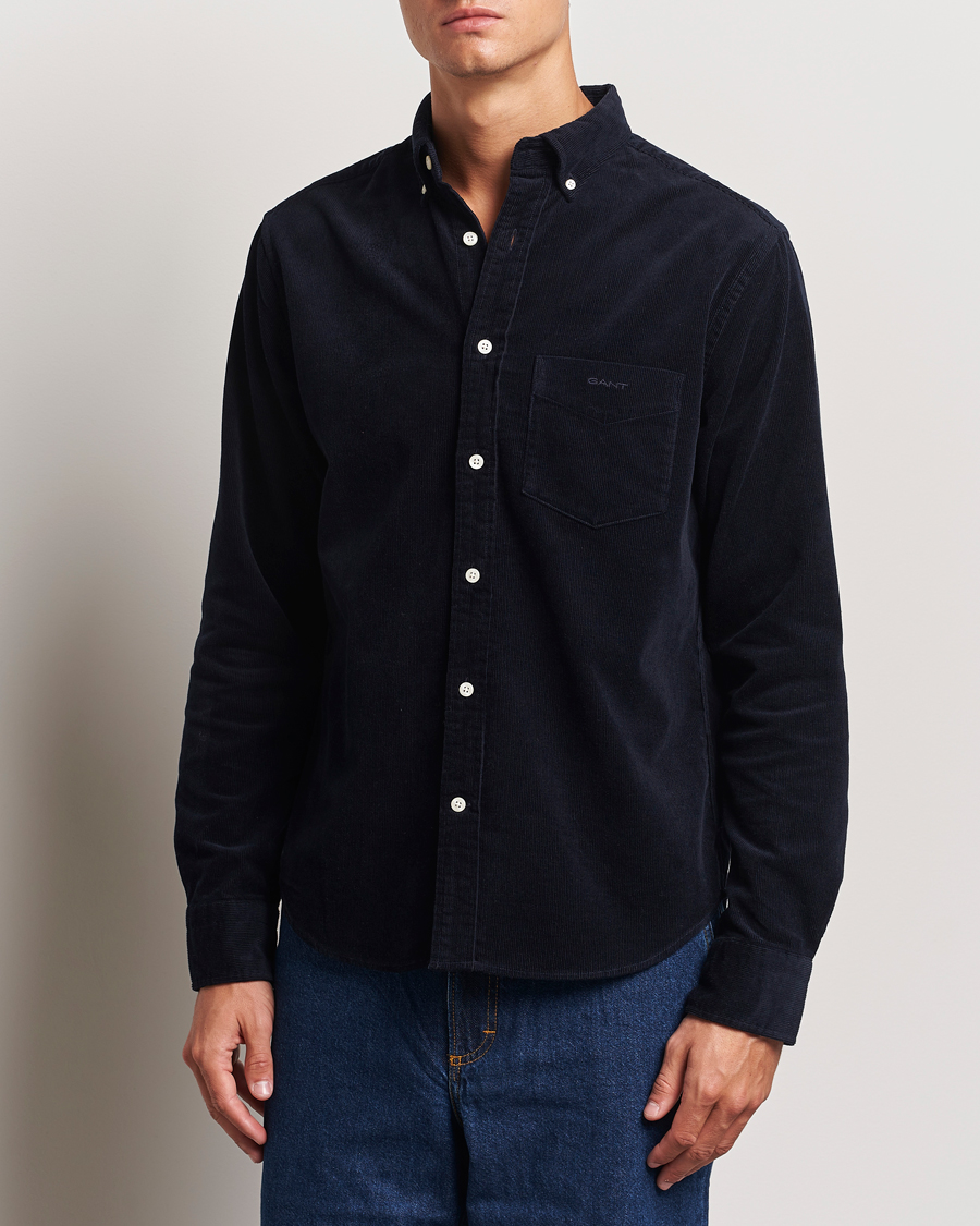 Uomini | Camicie | Gant | Regular Fit Corduroy Shirt Evening Blue