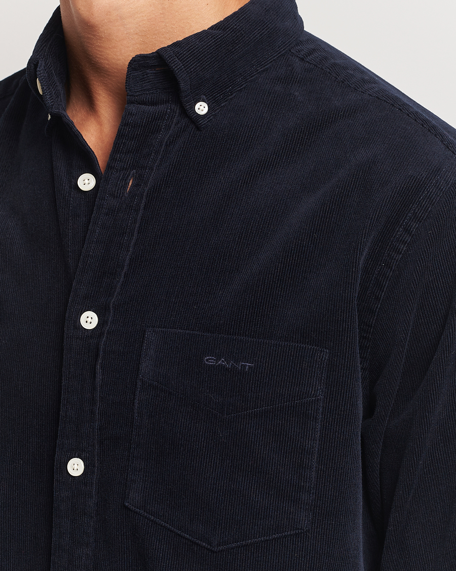 Uomini | Camicie | Gant | Regular Fit Corduroy Shirt Evening Blue