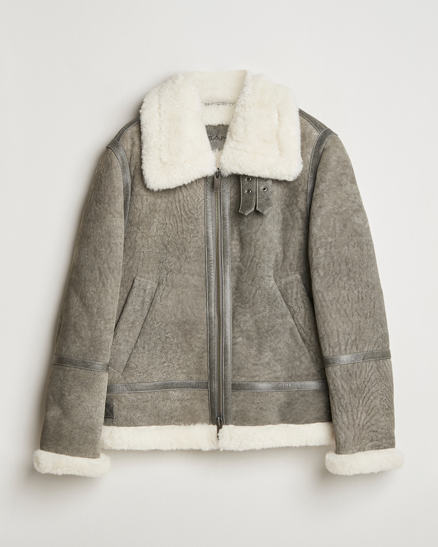 Uomini | Giacche | Gant | Shearling Jacket Desert Brown