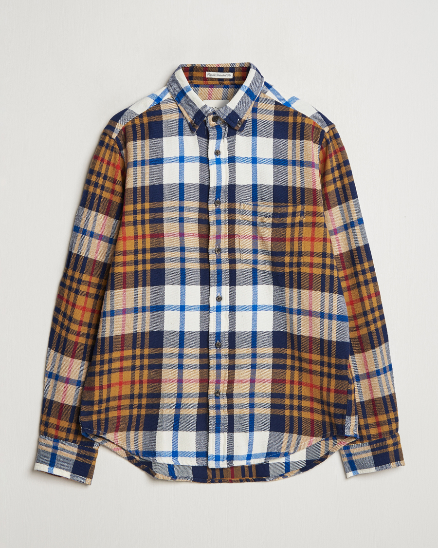 Uomini | Camicie | Gant | Twill Checked Shirt Beige