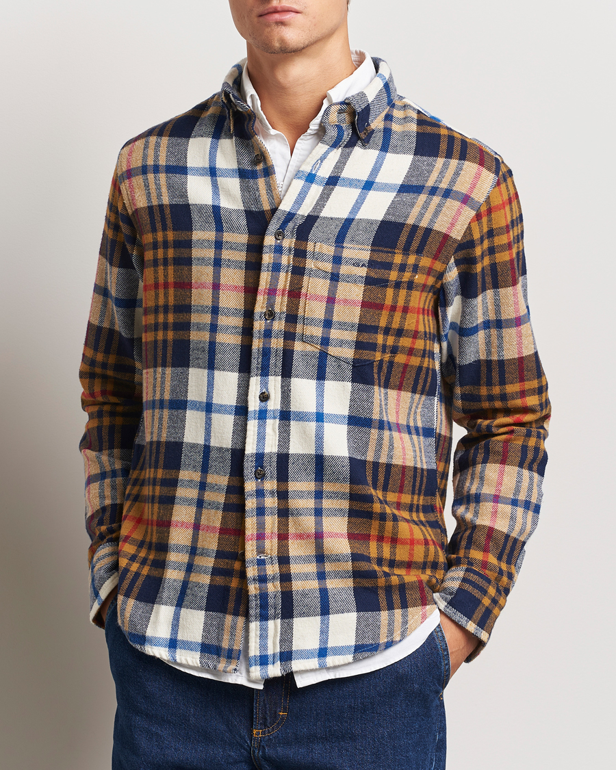 Uomini | Camicie | Gant | Twill Checked Shirt Beige