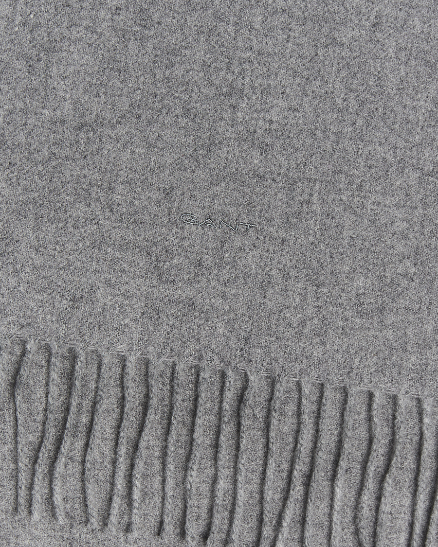Uomini | GANT Wool Scarf Grey Melange | Gant | Wool Scarf Grey Melange