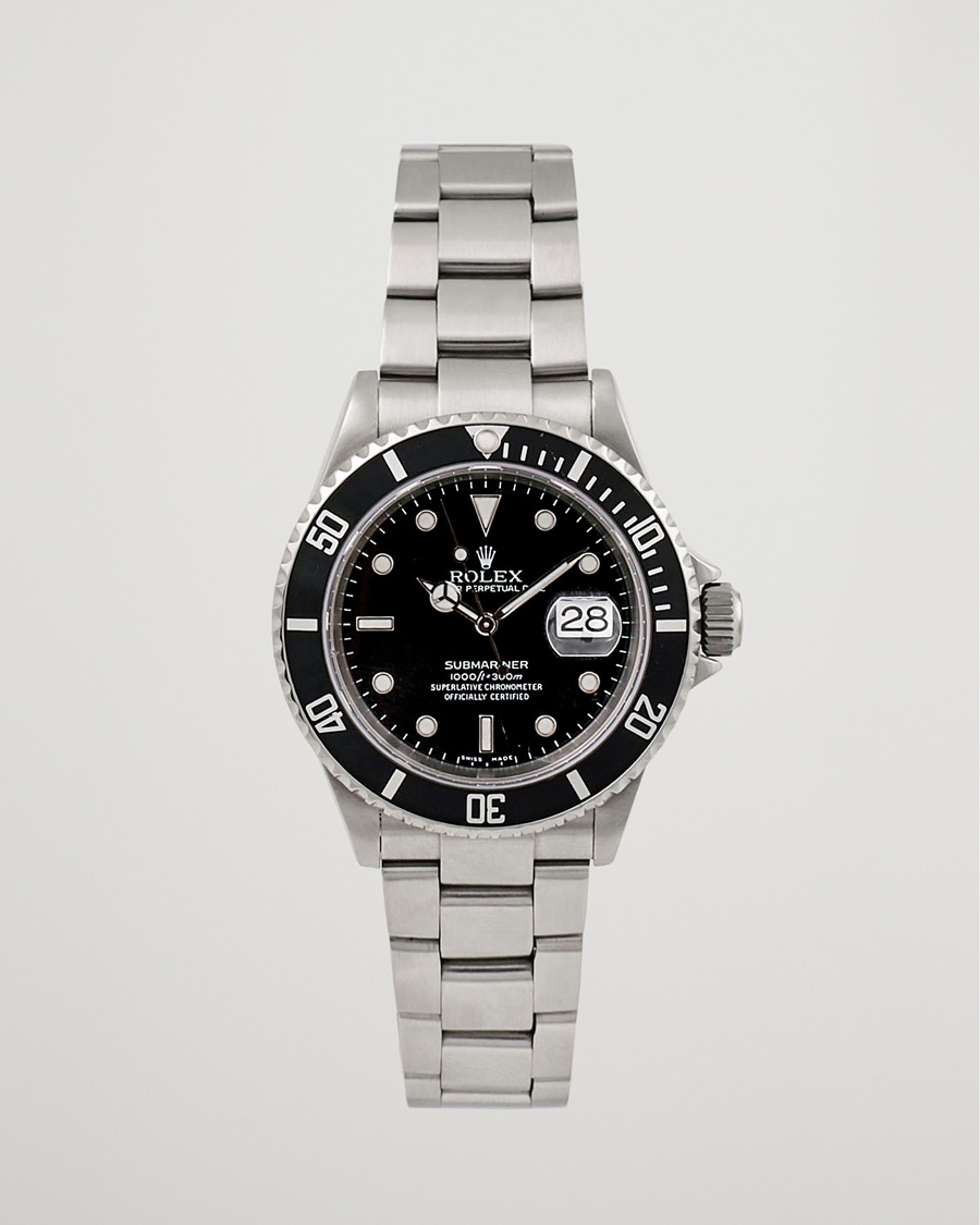Uomini | Rolex Pre-Owned Submariner 16610 Silver | Rolex Pre-Owned | Submariner 16610 Silver