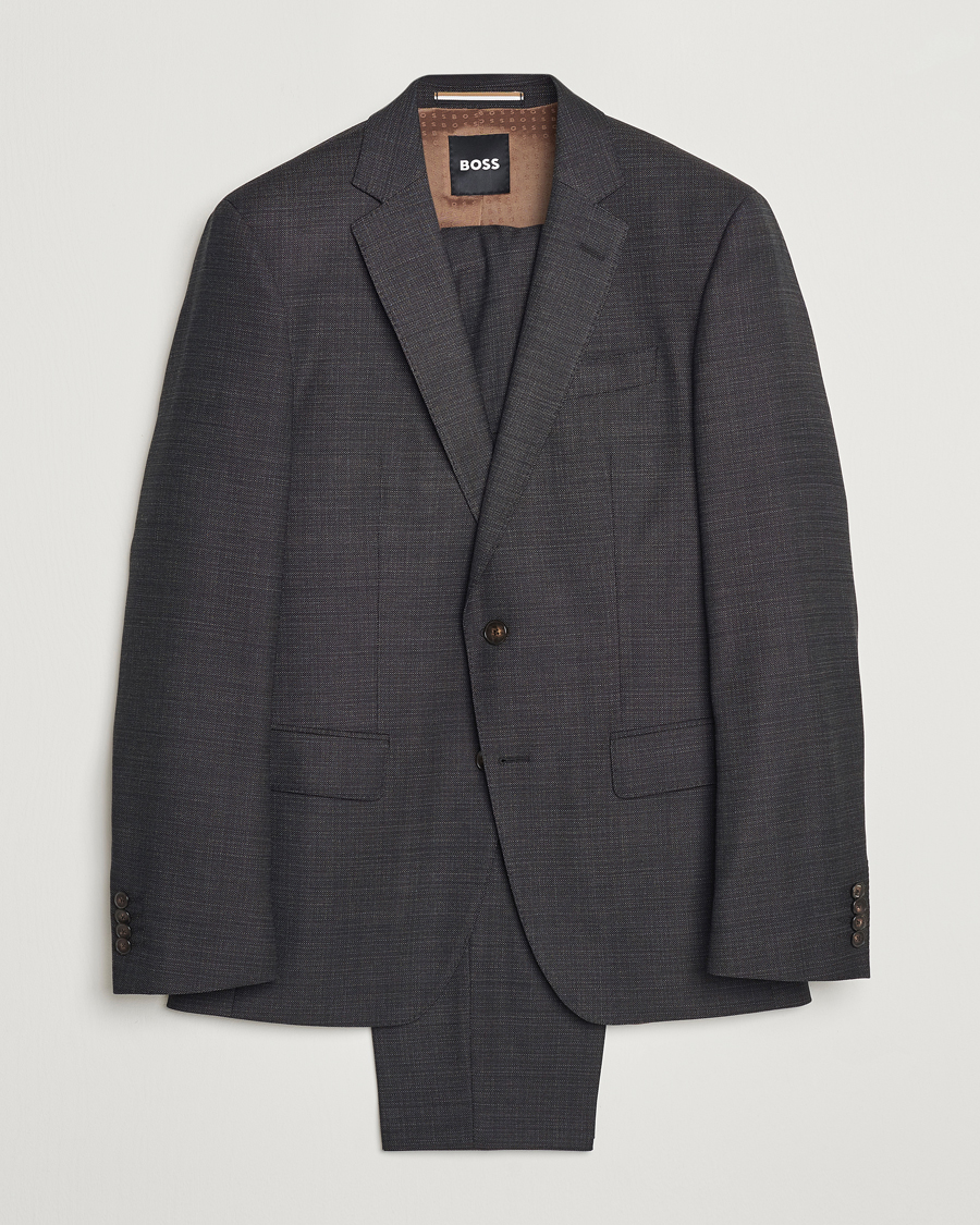 Uomini | Abiti | BOSS BLACK | Huge Wool Suit Open Green