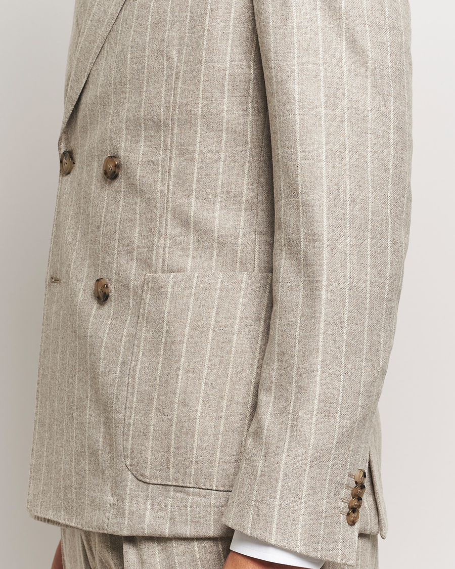 Uomini | Abiti | BOSS BLACK | Hanry Wool Pinstriped Suit Light Beige