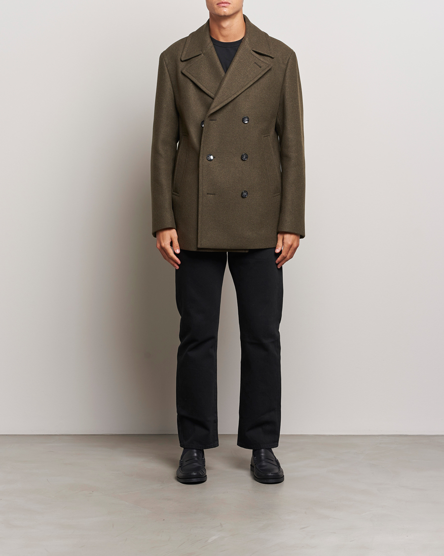 Uomini | Giacche | BOSS BLACK | Clay Wool Peacoat Open Green