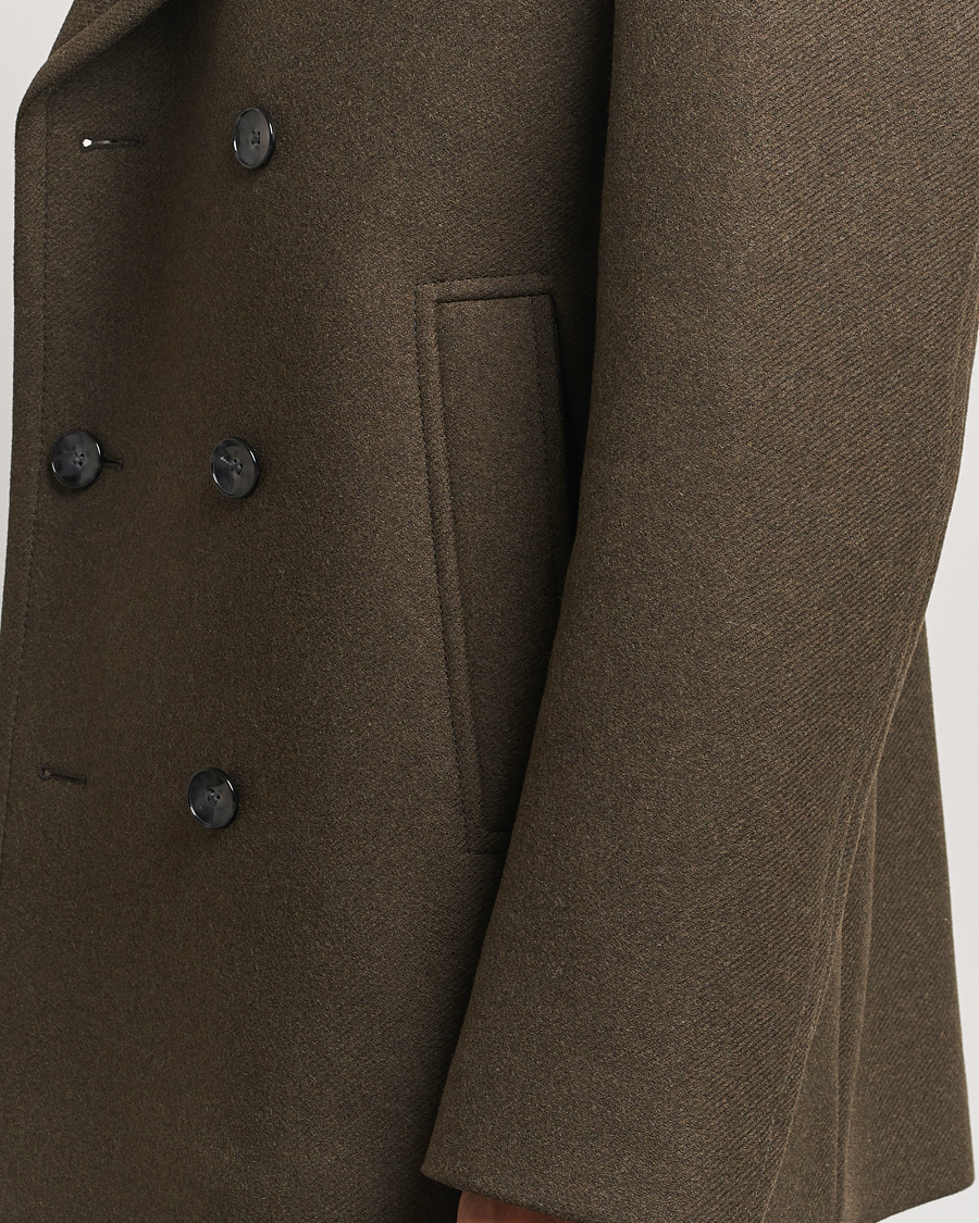 Uomini | Giacche | BOSS BLACK | Clay Wool Peacoat Open Green