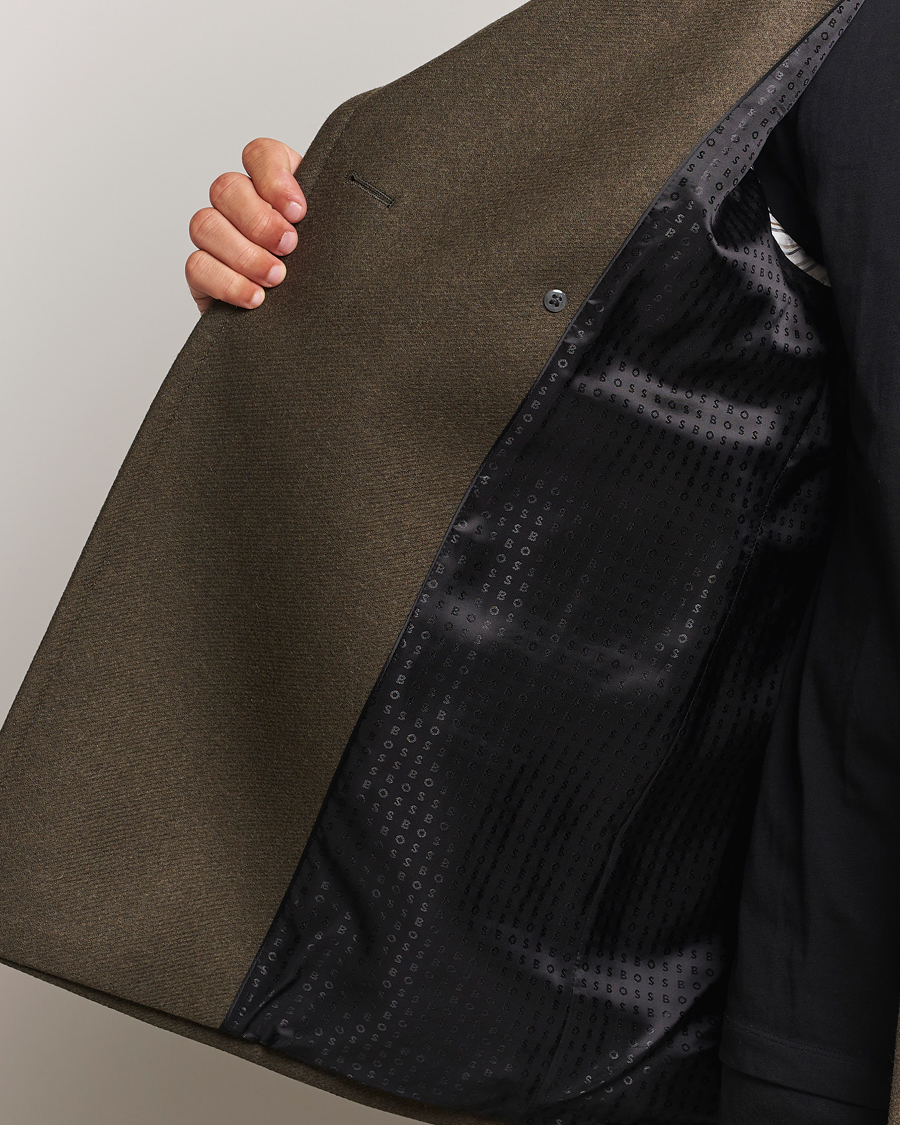 Uomini | Giacche | BOSS BLACK | Clay Wool Peacoat Open Green