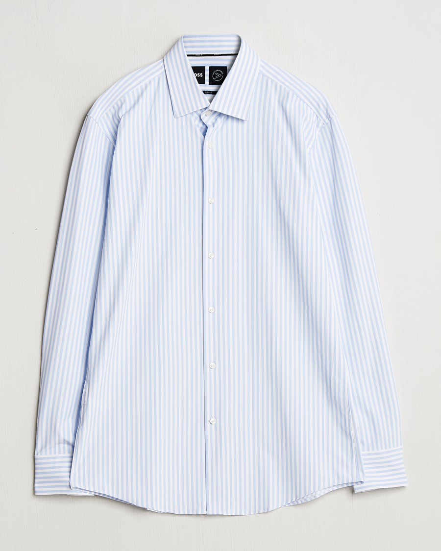 Uomini | Camicie | BOSS BLACK | Hank Striped 4-Way Stretch Shirt Blue/White