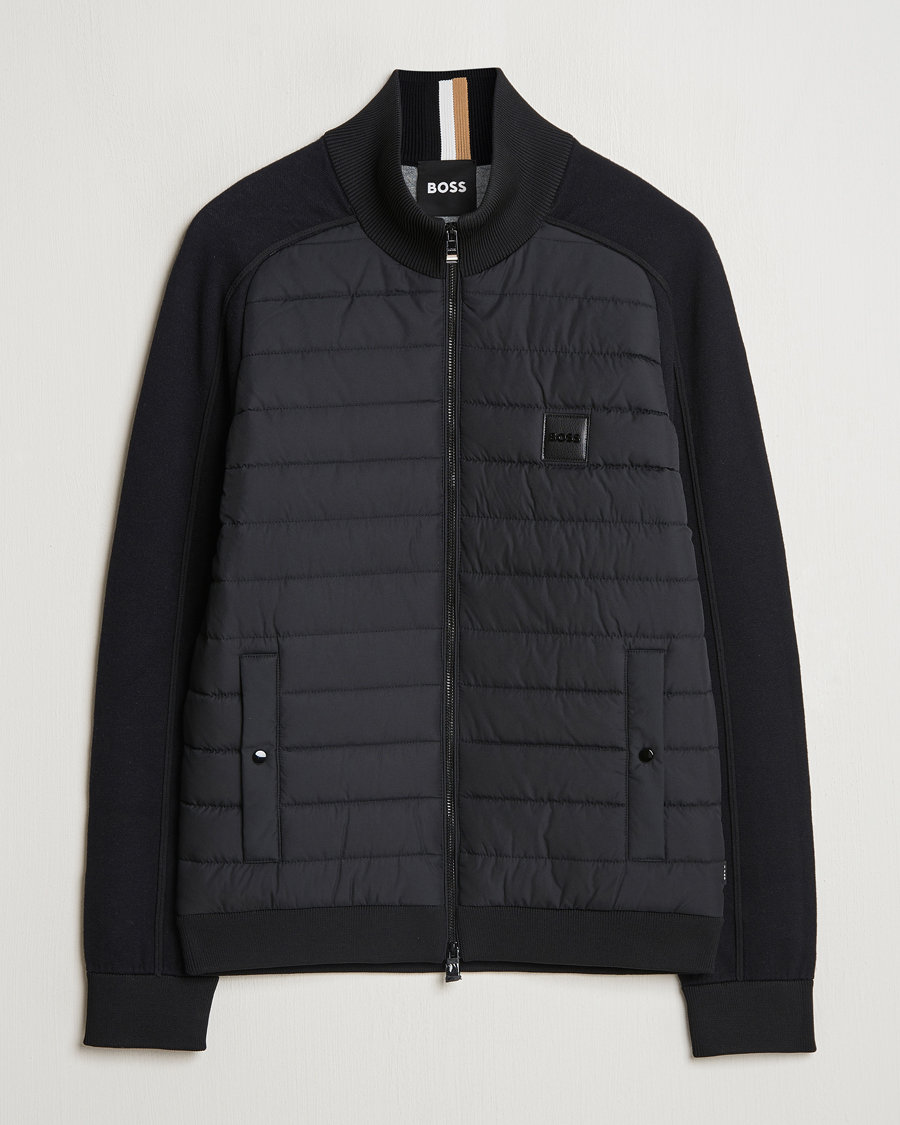 Uomini | Giacche | BOSS BLACK | Esfero Hybrid Full Zip Black