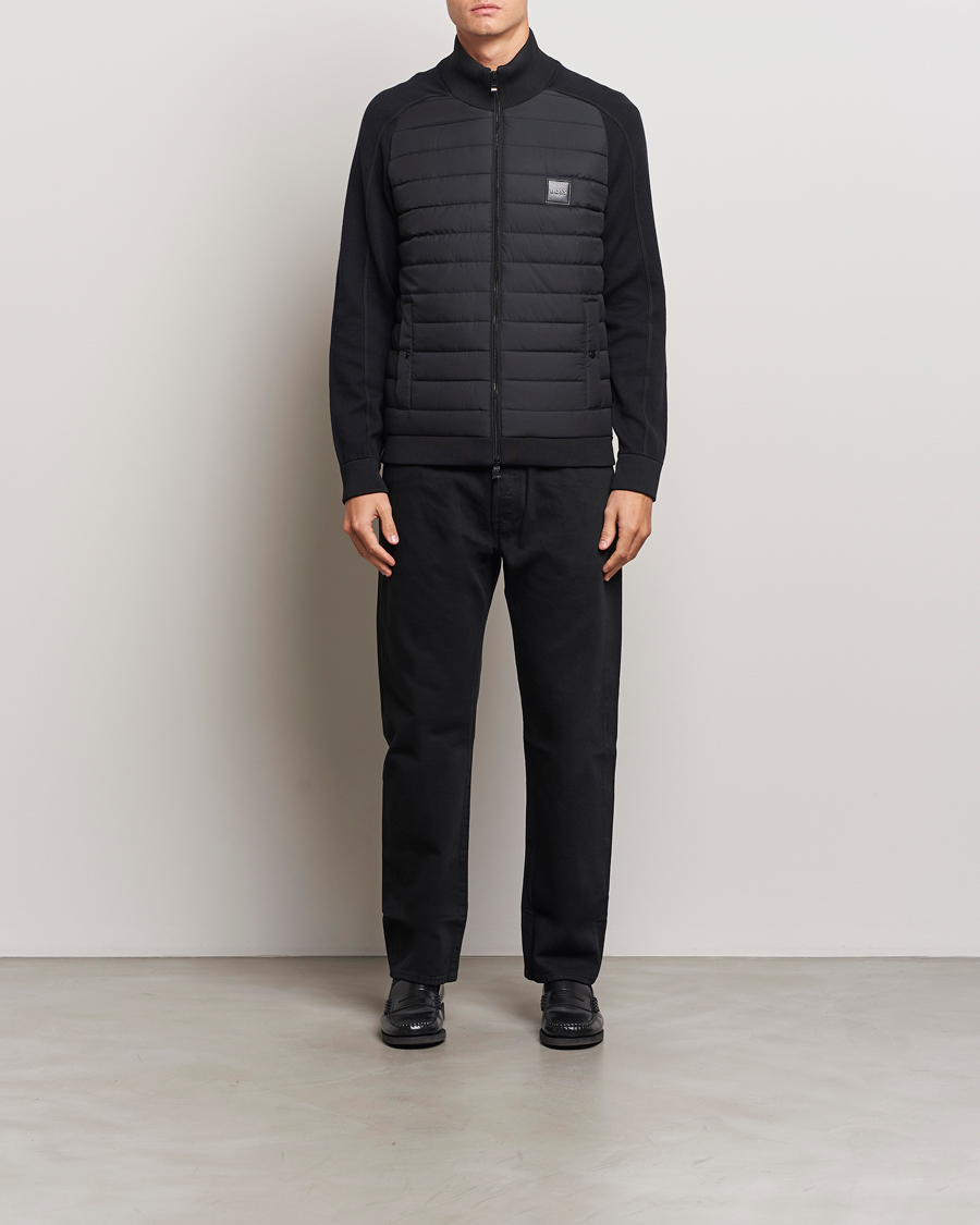 Uomini | Giacche | BOSS BLACK | Esfero Hybrid Full Zip Black