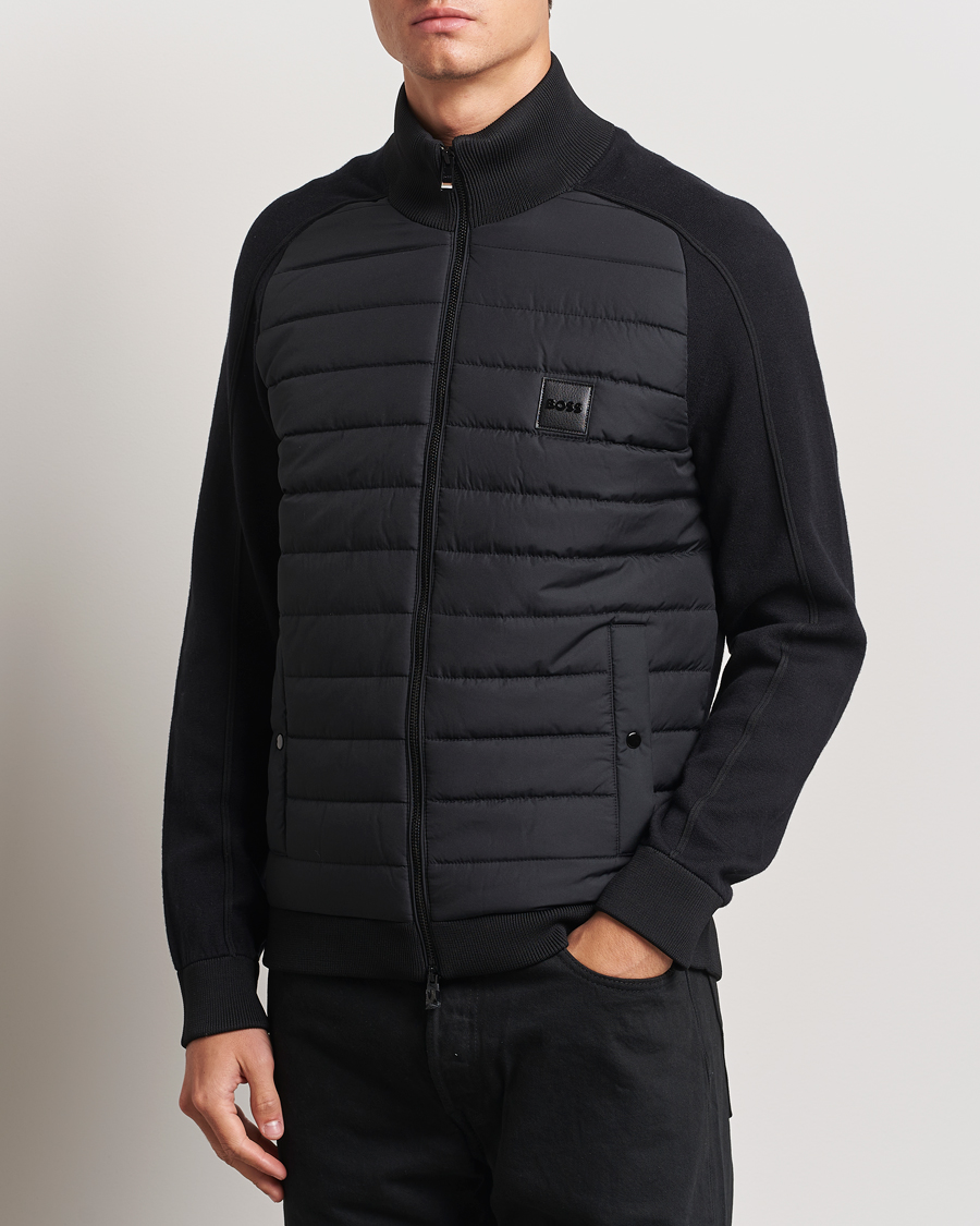 Uomini | Giacche | BOSS BLACK | Esfero Hybrid Full Zip Black