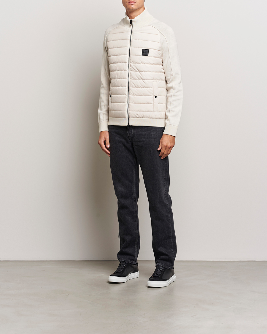 Uomini | Giacche | BOSS BLACK | Esfero Hybrid Full Zip Open White