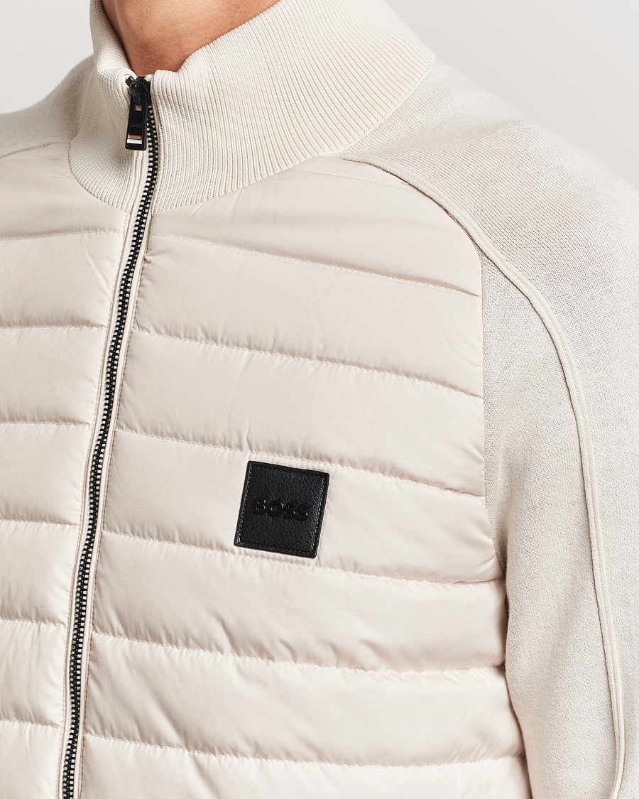 Uomini | Giacche | BOSS BLACK | Esfero Hybrid Full Zip Open White