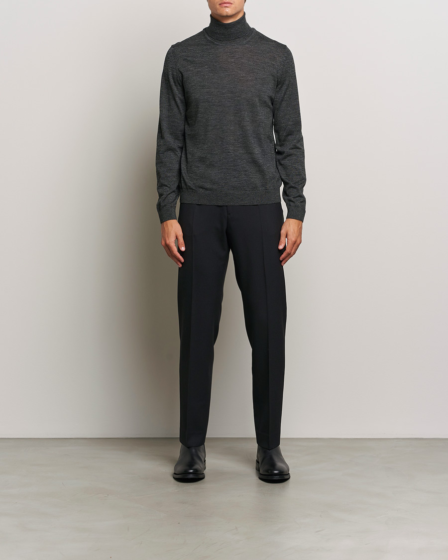 Uomini | Maglieria | BOSS BLACK | Musso Merino Knitted Polo Black