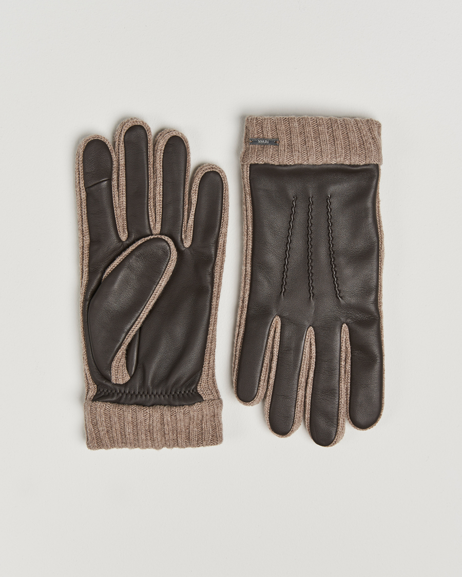 Uomini | BOSS BLACK Hyden Leather Gloves Dark Brown | BOSS BLACK | Hyden Leather Gloves Dark Brown
