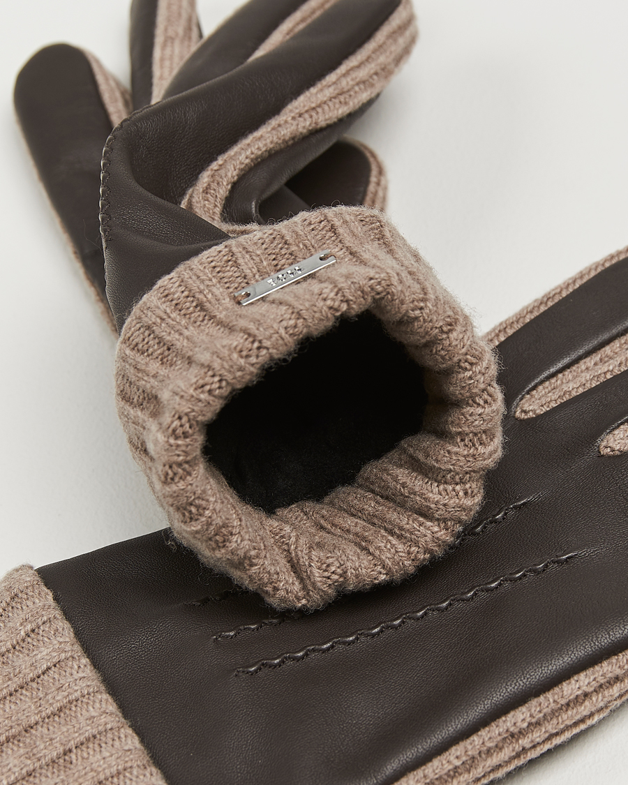 Uomini | BOSS BLACK Hyden Leather Gloves Dark Brown | BOSS BLACK | Hyden Leather Gloves Dark Brown