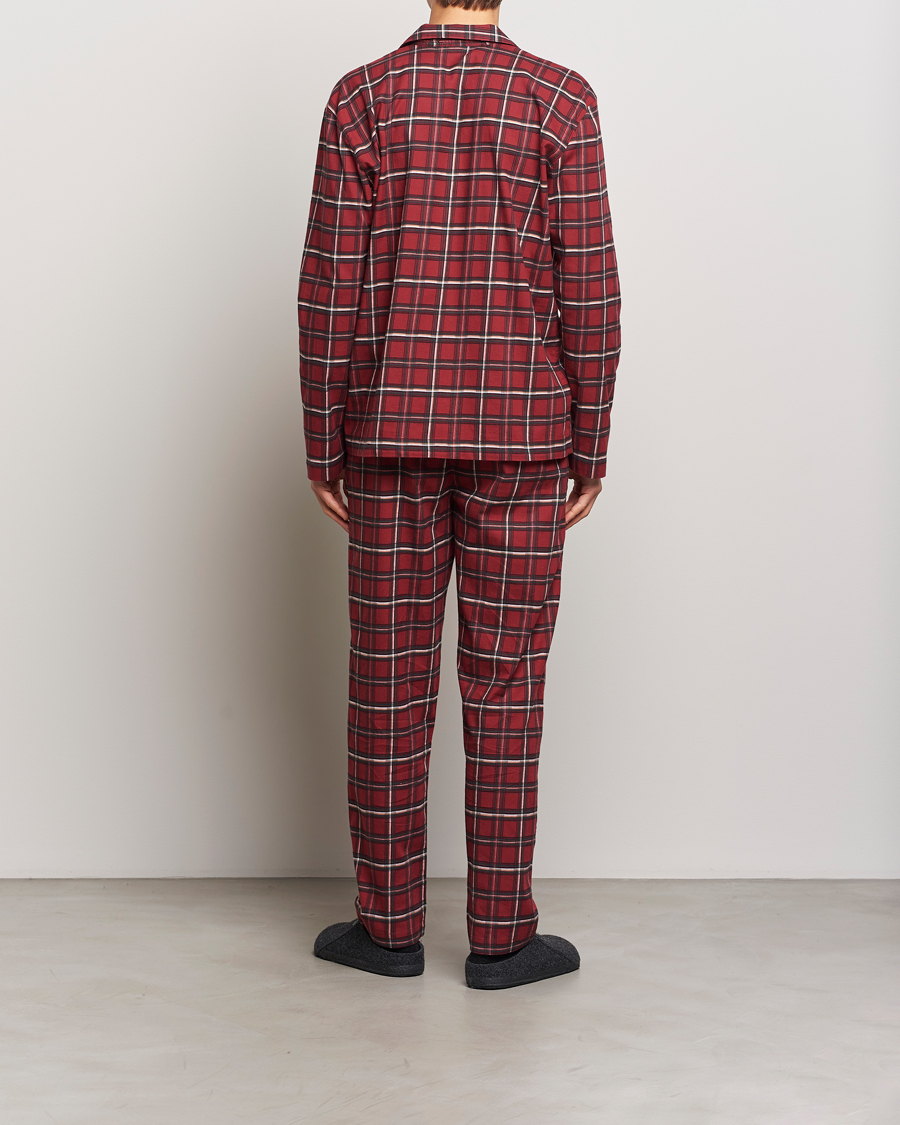 Uomini | Accappatoi & Pigiami | BOSS BLACK | Holiday Checked Pyjama Set Dark Red