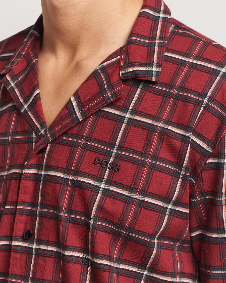 Uomini | Accappatoi & Pigiami | BOSS BLACK | Holiday Checked Pyjama Set Dark Red