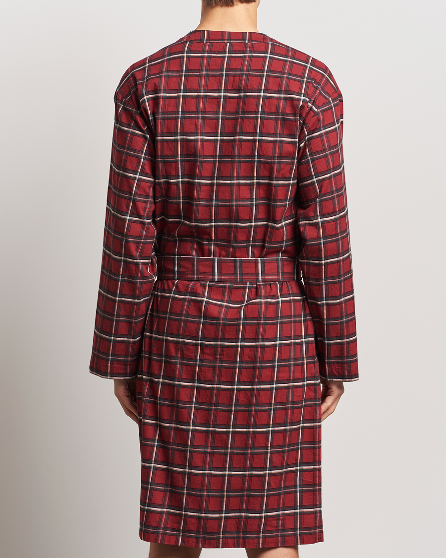 Uomini | Accappatoi & Pigiami | BOSS BLACK | Holiday Checked Robe Dark Red