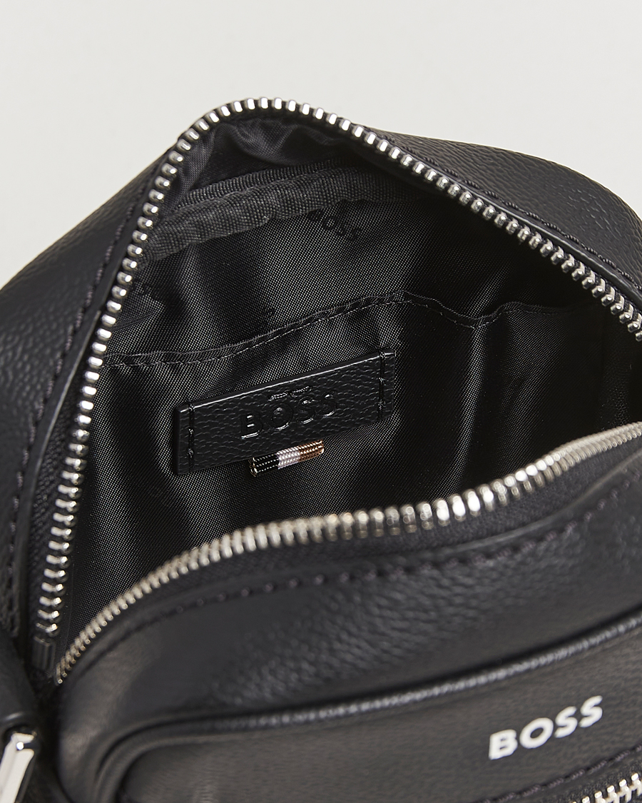 Uomini | BOSS BLACK Zair Monogram Shoulder Bag Black | BOSS BLACK | Zair Monogram Shoulder Bag Black