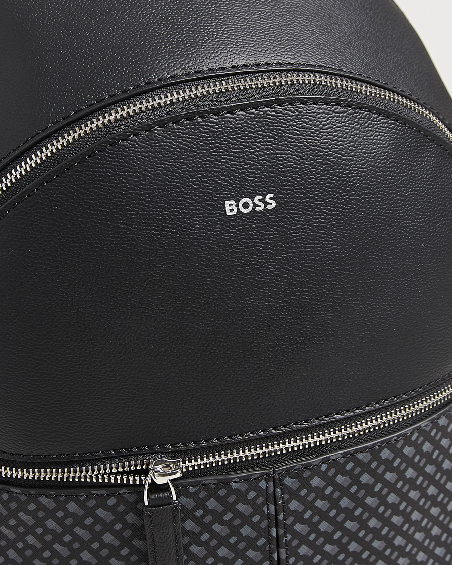 Uomini | BOSS BLACK Zair Monogram Backpack Black | BOSS BLACK | Zair Monogram Backpack Black