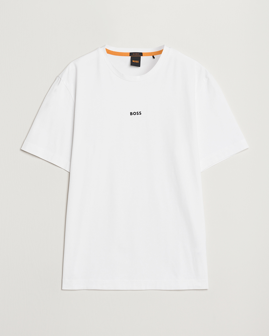 Uomini | T-shirt | BOSS ORANGE | Tchup Logo Crew Neck T-Shirt White