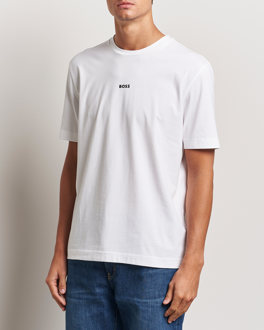 Uomini | T-shirt | BOSS ORANGE | Tchup Logo Crew Neck T-Shirt White