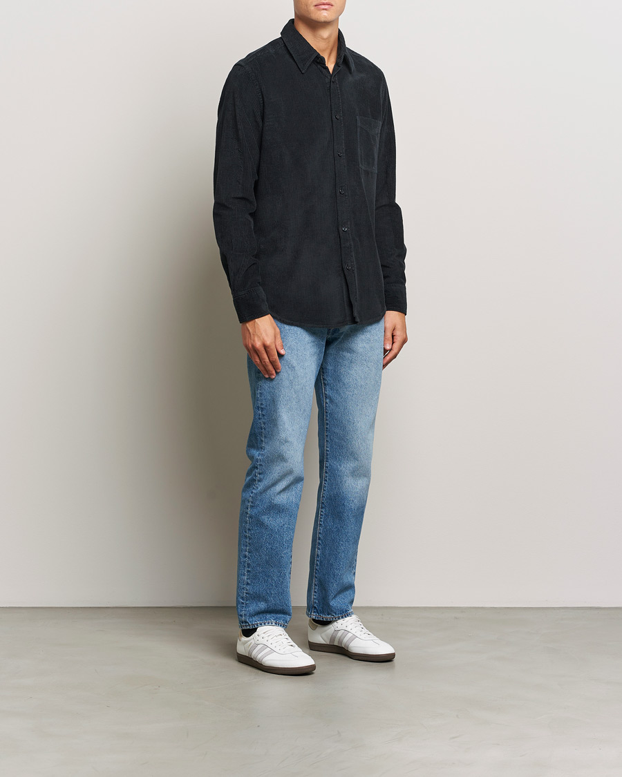 Uomini | Camicie | BOSS ORANGE | Relegant Corduroy Shirt Dark Blue