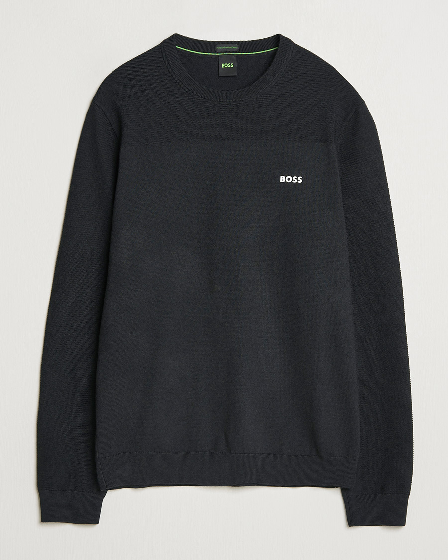 Uomini | Maglieria | BOSS GREEN | Momentum Knitted Crew Neck Dark Blue
