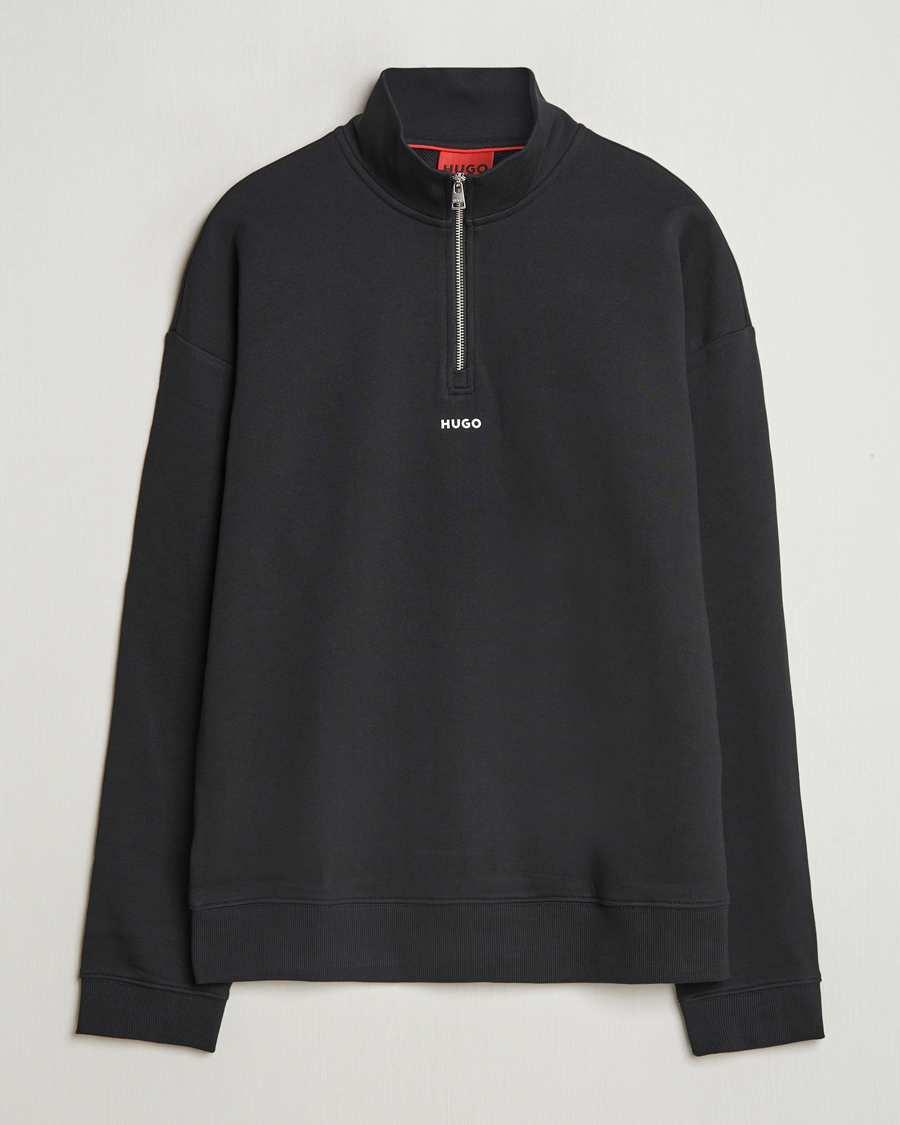 Uomini | Maglieria | HUGO | Durty Half Zip Sweatshirt Black