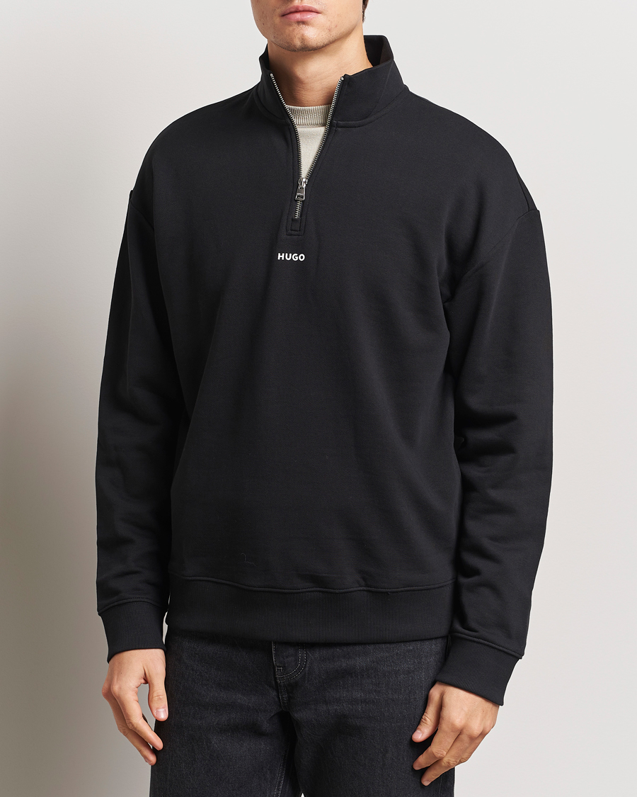 Uomini | Maglieria | HUGO | Durty Half Zip Sweatshirt Black