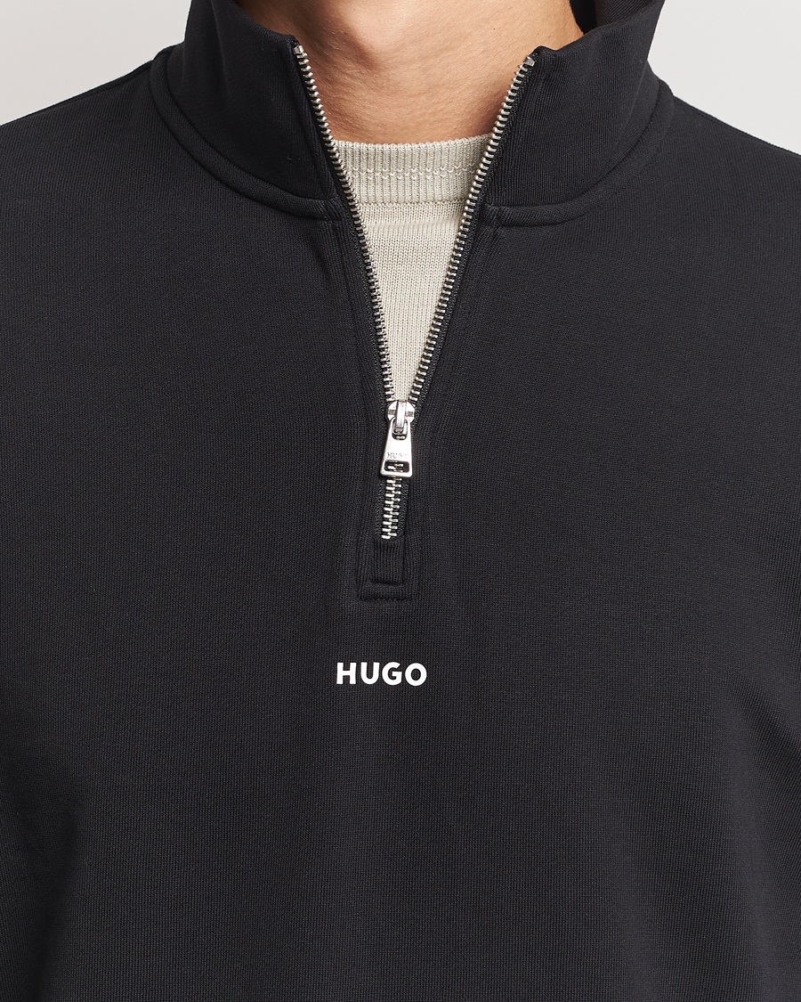 Uomini | Maglieria | HUGO | Durty Half Zip Sweatshirt Black