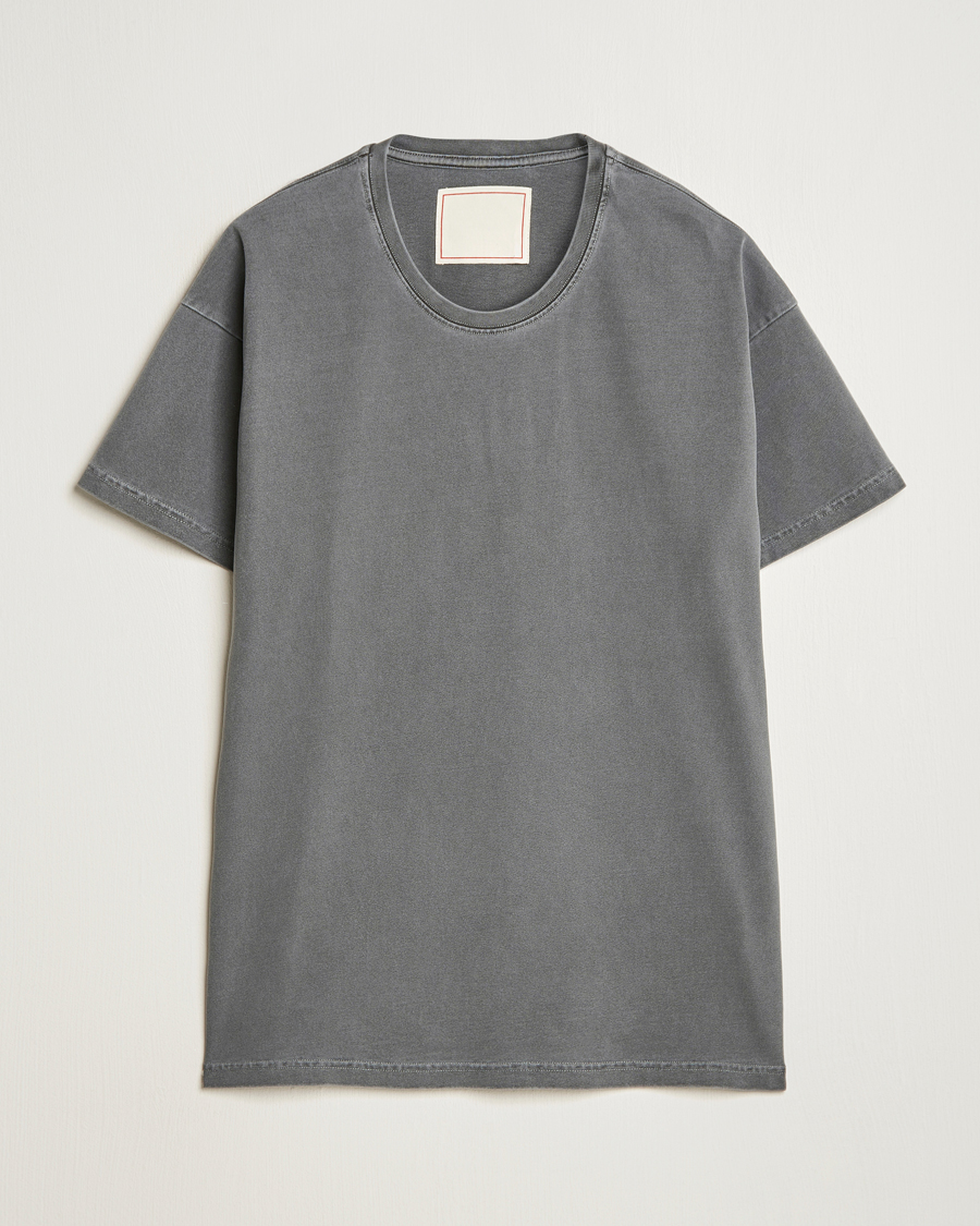 Uomini | T-shirt | Jeanerica | Ruben Crew Neck T-Shirt Washed Black