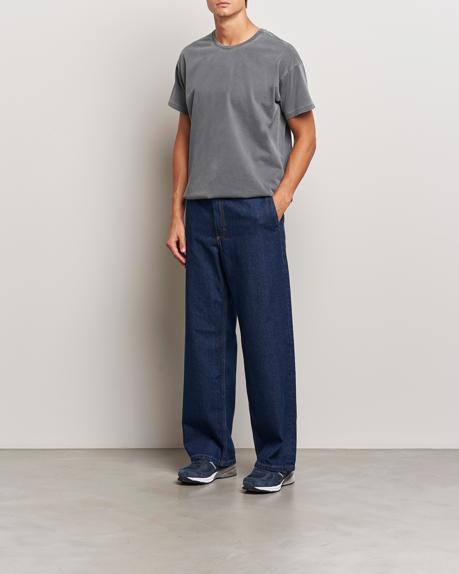 Uomini | T-shirt | Jeanerica | Ruben Crew Neck T-Shirt Washed Black