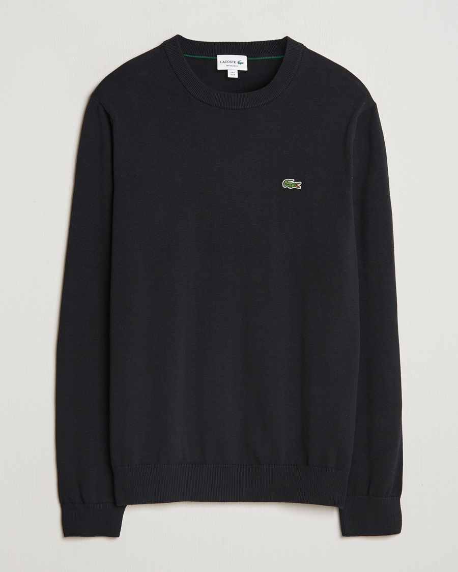 Uomini | Maglieria | Lacoste | Cotton Knitted Sweater Black