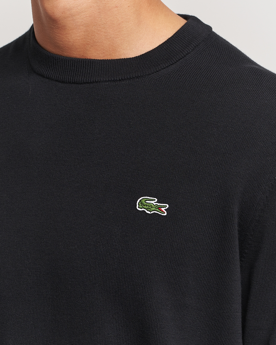 Uomini | Maglieria | Lacoste | Cotton Knitted Sweater Black