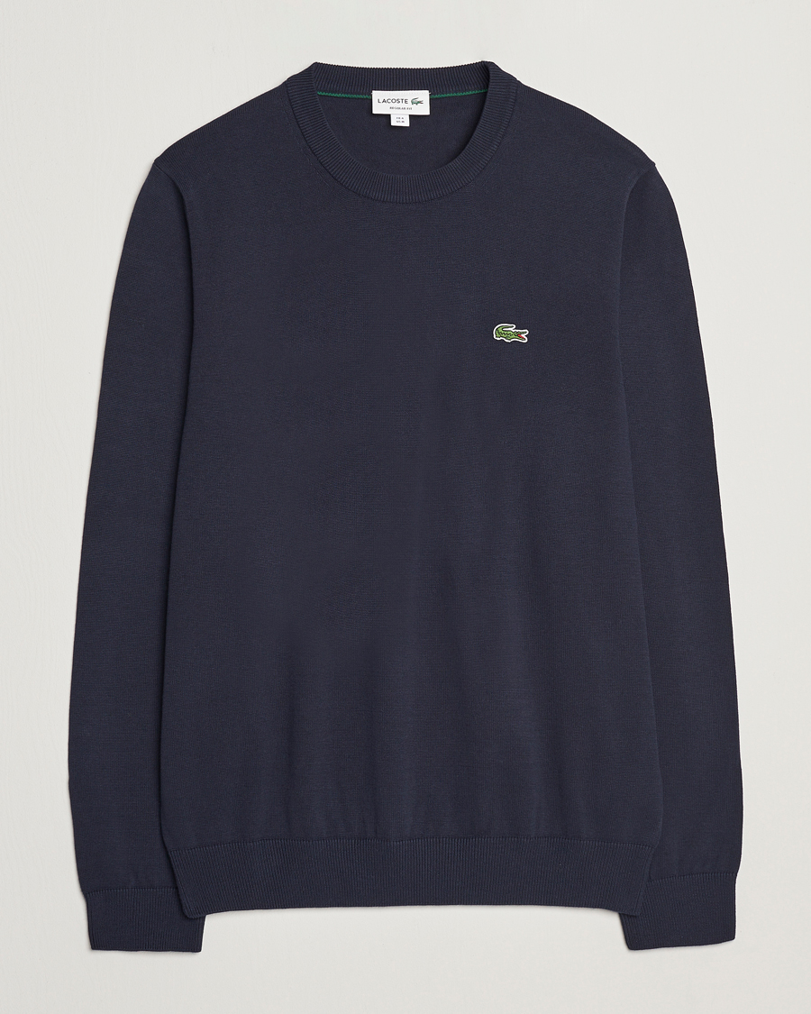 Uomini | Maglieria | Lacoste | Cotton Knitted Sweater Navy Blue