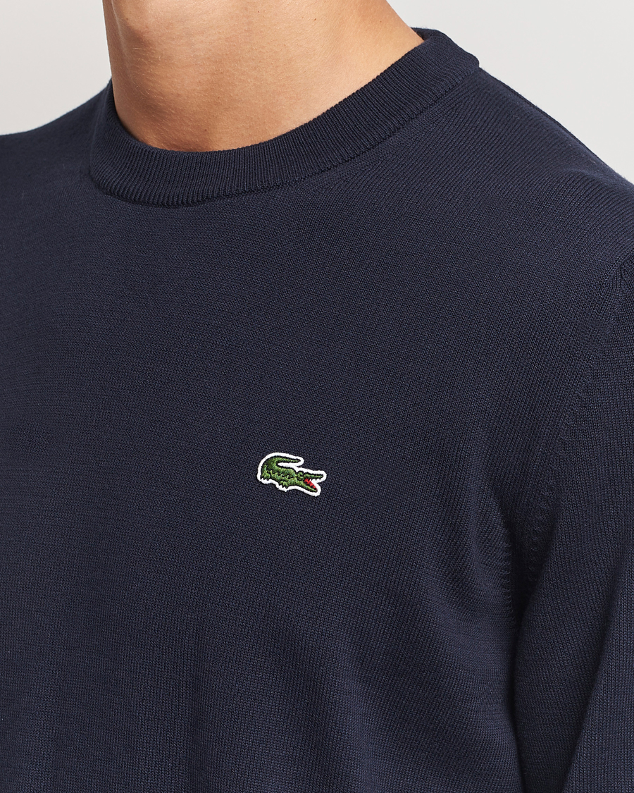 Uomini | Maglieria | Lacoste | Cotton Knitted Sweater Navy Blue